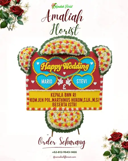 Papan Bunga Pernikahan Ebungfao